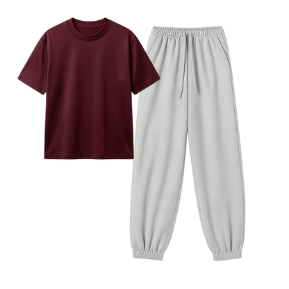 Lightgrey Sweatpant With Regular T-Shirt