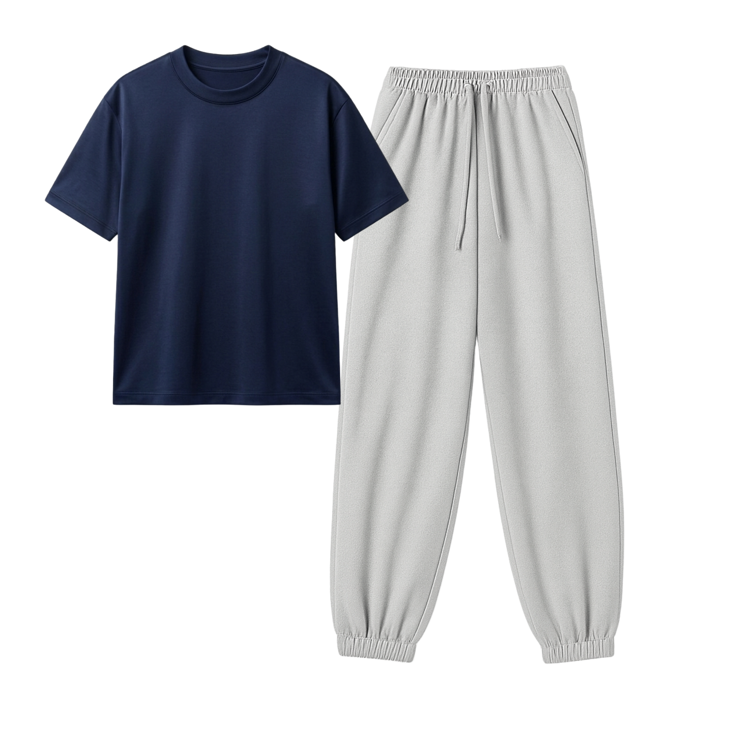Lightgrey Sweatpant With Regular T-Shirt