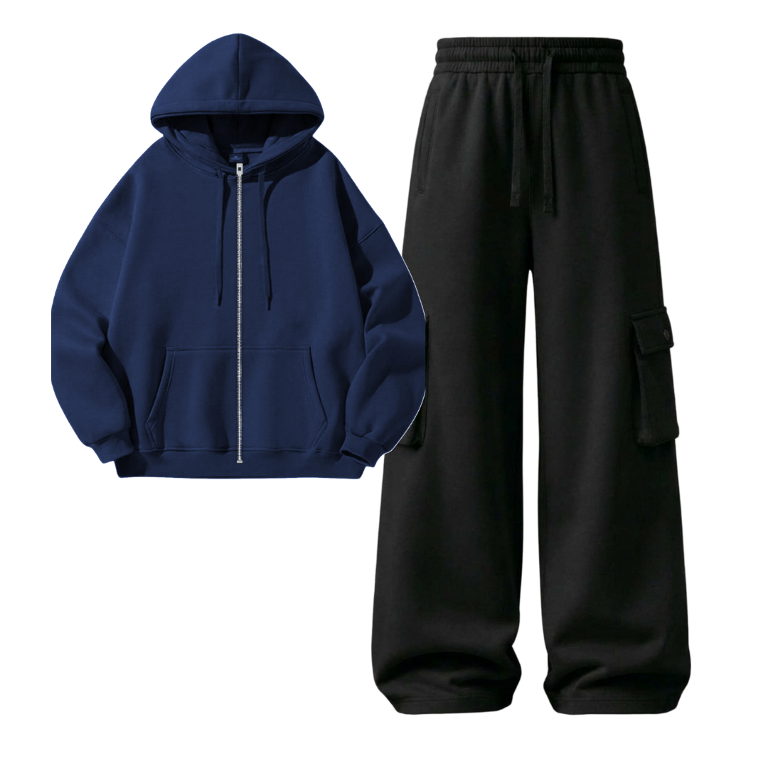 Black Cargo With Zipper