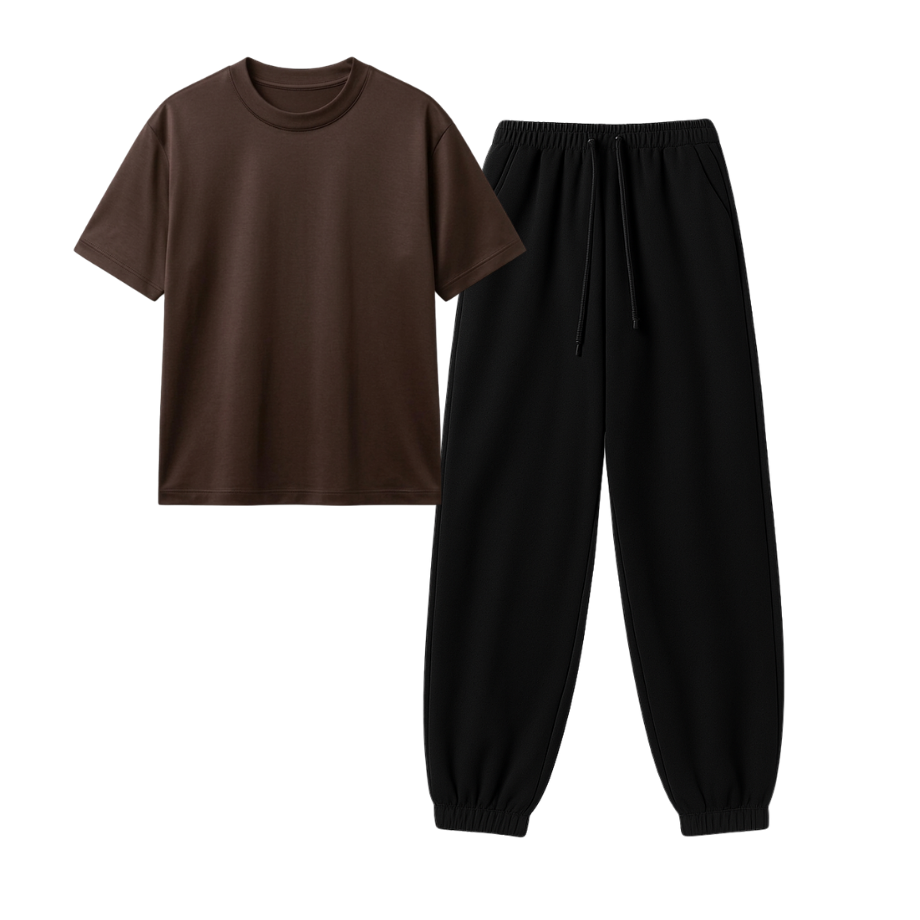 Black Sweatpant With Regular T-Shirt