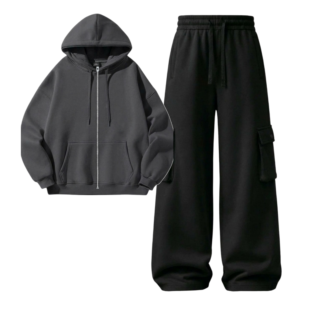 Black Cargo With Zipper