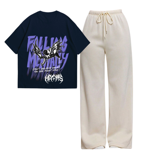 Falling Mentally Straight Leg Trouser Combo