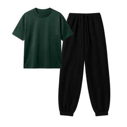 Black Sweatpant With Regular T-Shirt