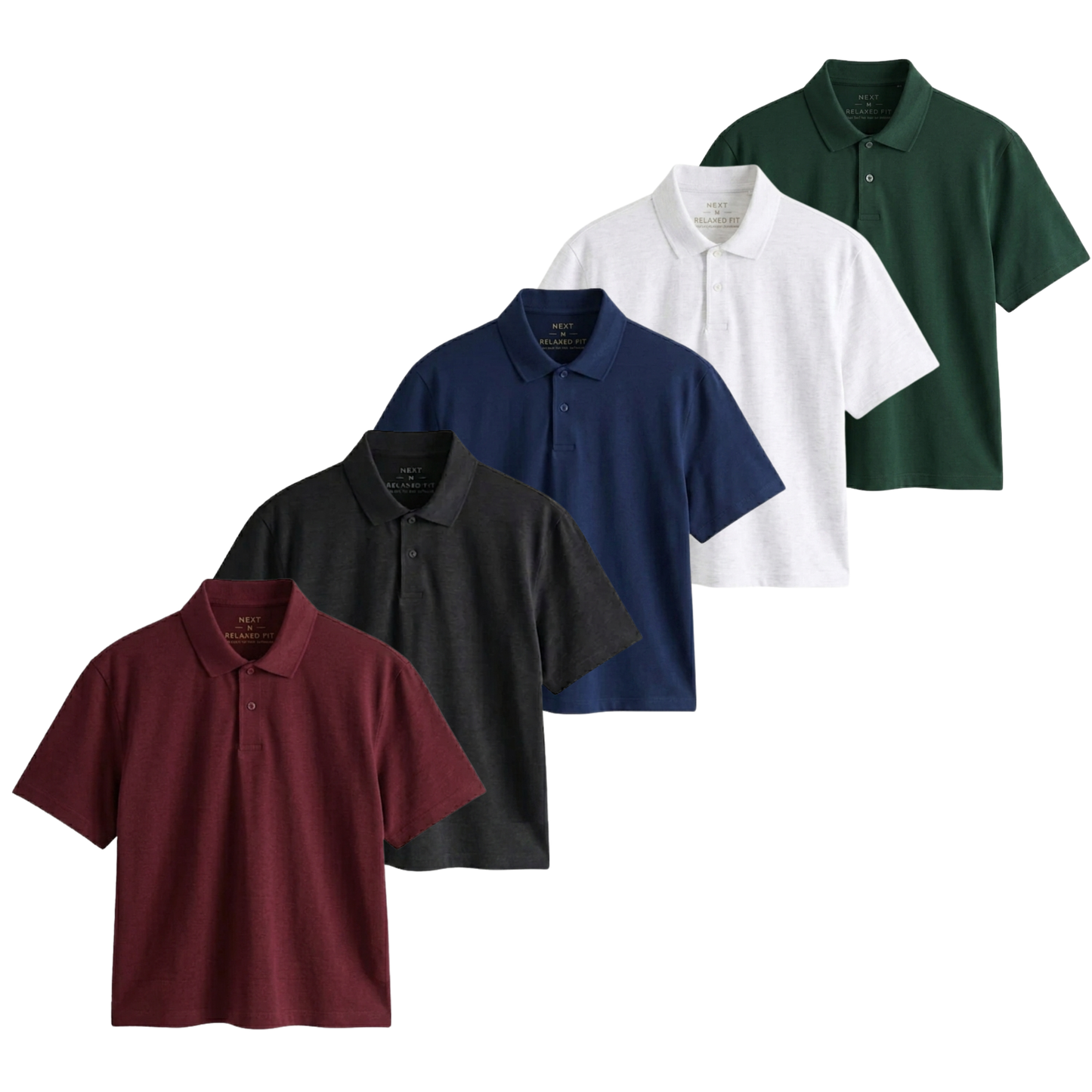 Pack Of 5 Crop Polos