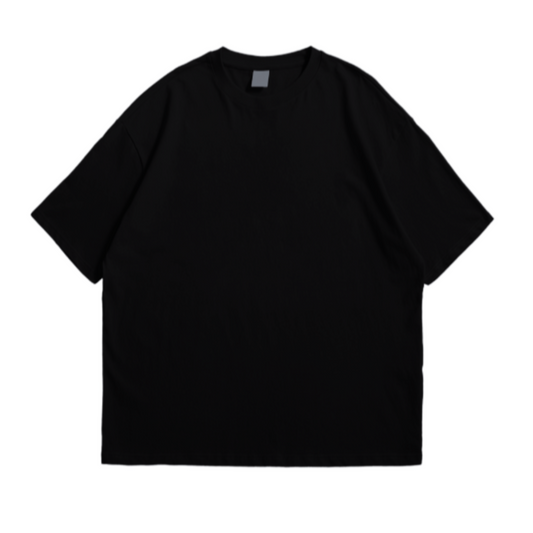 Black Oversize Drop Shoulder Tee