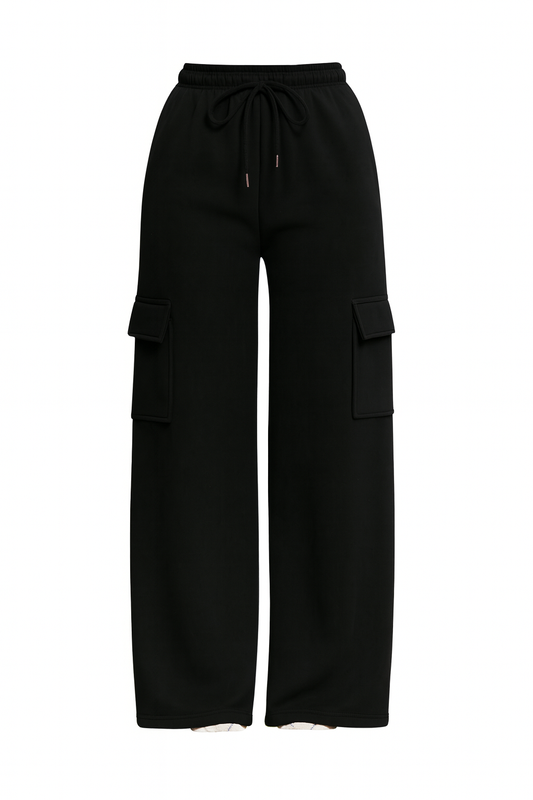 Black Straight Leg Cargo