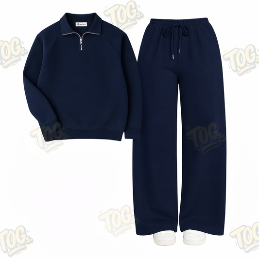 Straight Leg Trouser With Oversized Mockneck