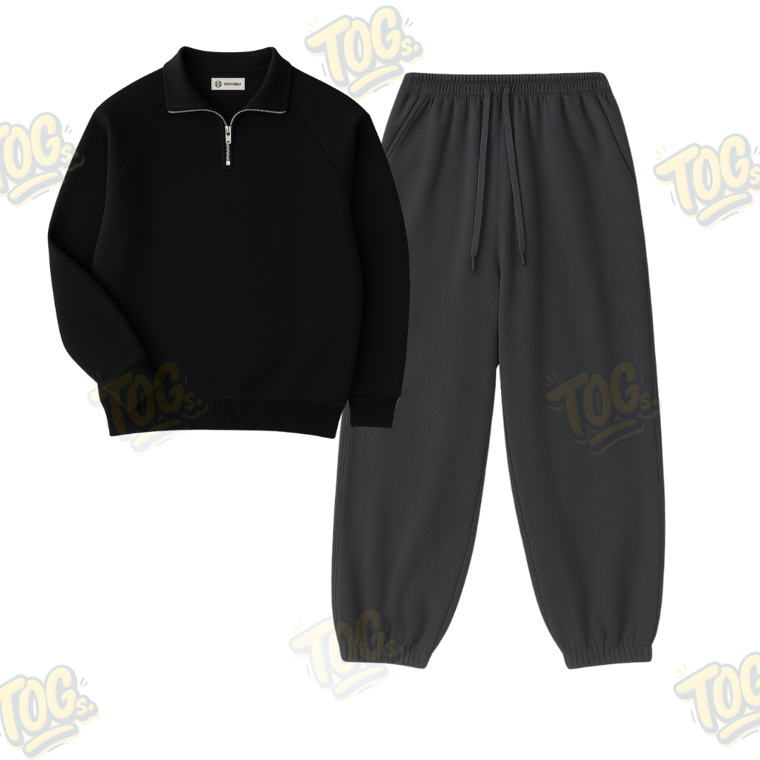 Oversized Sweatpant With Oversized Mockneck