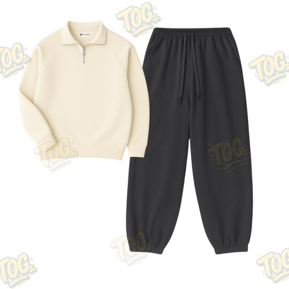 Oversized Sweatpant With Oversized Mockneck