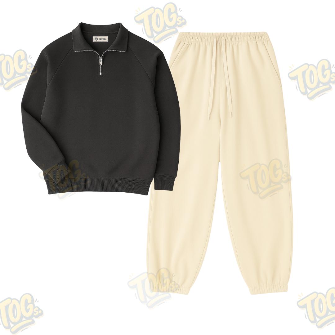 Oversized Sweatpant With Oversized Mockneck