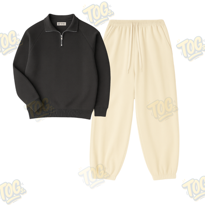 Oversized Sweatpant With Oversized Mockneck
