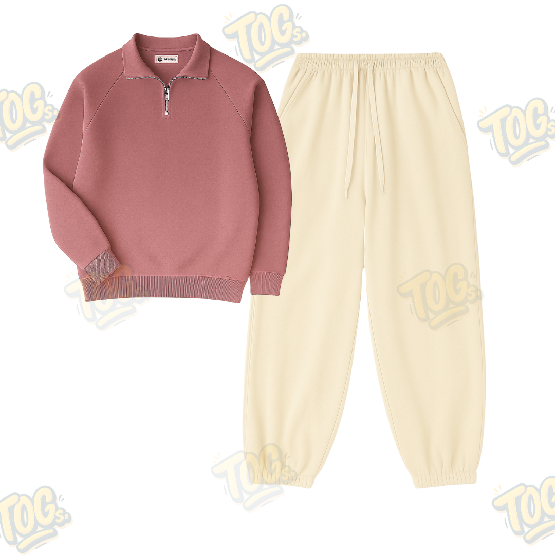 Oversized Sweatpant With Oversized Mockneck