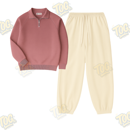 Oversized Sweatpant With Oversized Mockneck