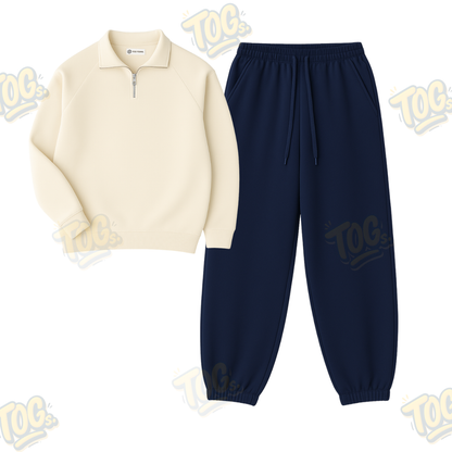 Oversized Sweatpant With Oversized Mockneck