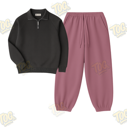 Oversized Sweatpant With Oversized Mockneck