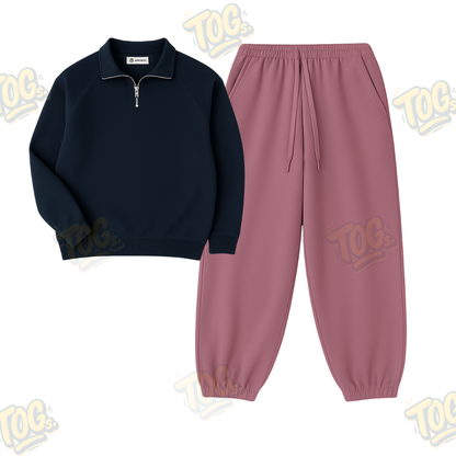 Oversized Sweatpant With Oversized Mockneck