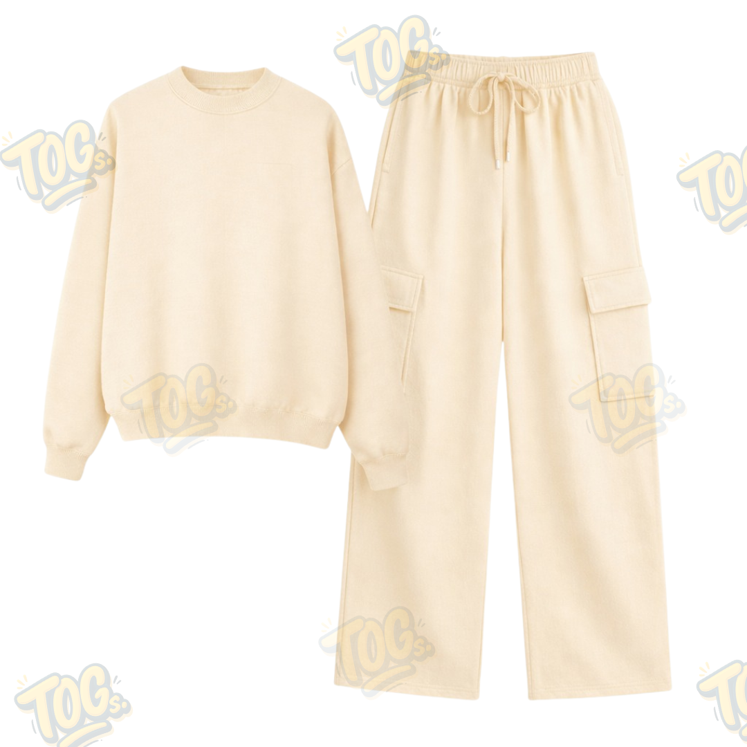 Straight Leg Cargo With Oversized Sweatshirt