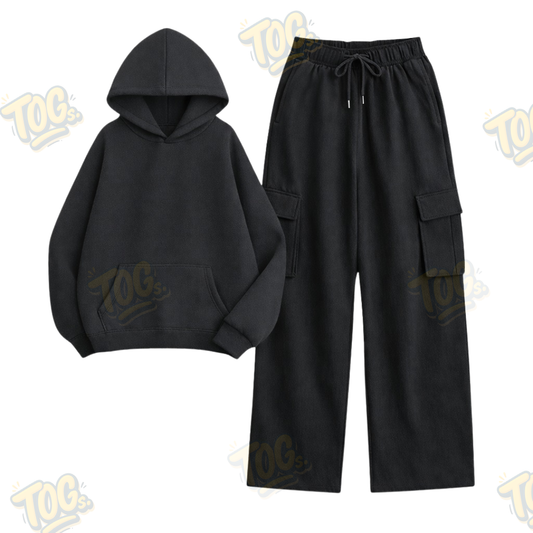 Straight Leg Cargo With Oversized Hoodie