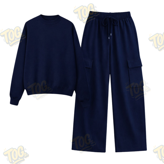 Straight Leg Cargo With Oversized Sweatshirt