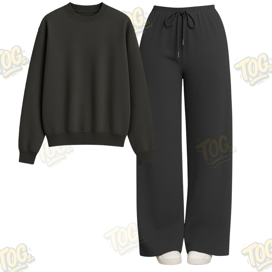 Straight Leg Trouser With Sweatshirt