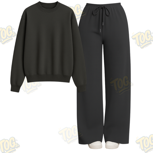 Straight Leg Trouser With Sweatshirt