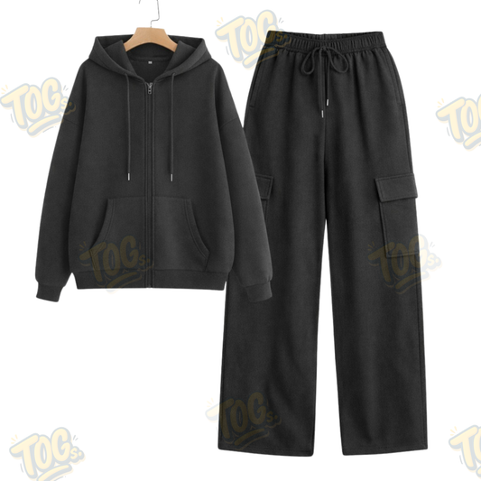 Straight Leg Cargo With Oversized Zipper