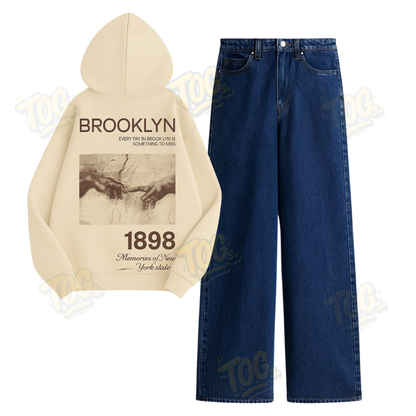 Baggy Jeans With Brooklyn 1898 Hoodie