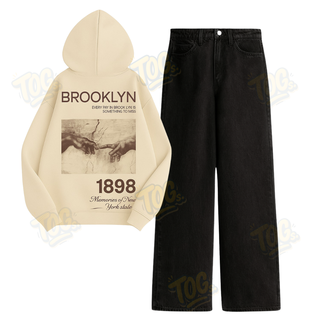 Baggy Jeans With Brooklyn 1898 Hoodie