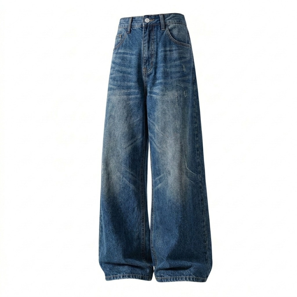 Wide-Leg Baggy Jeans