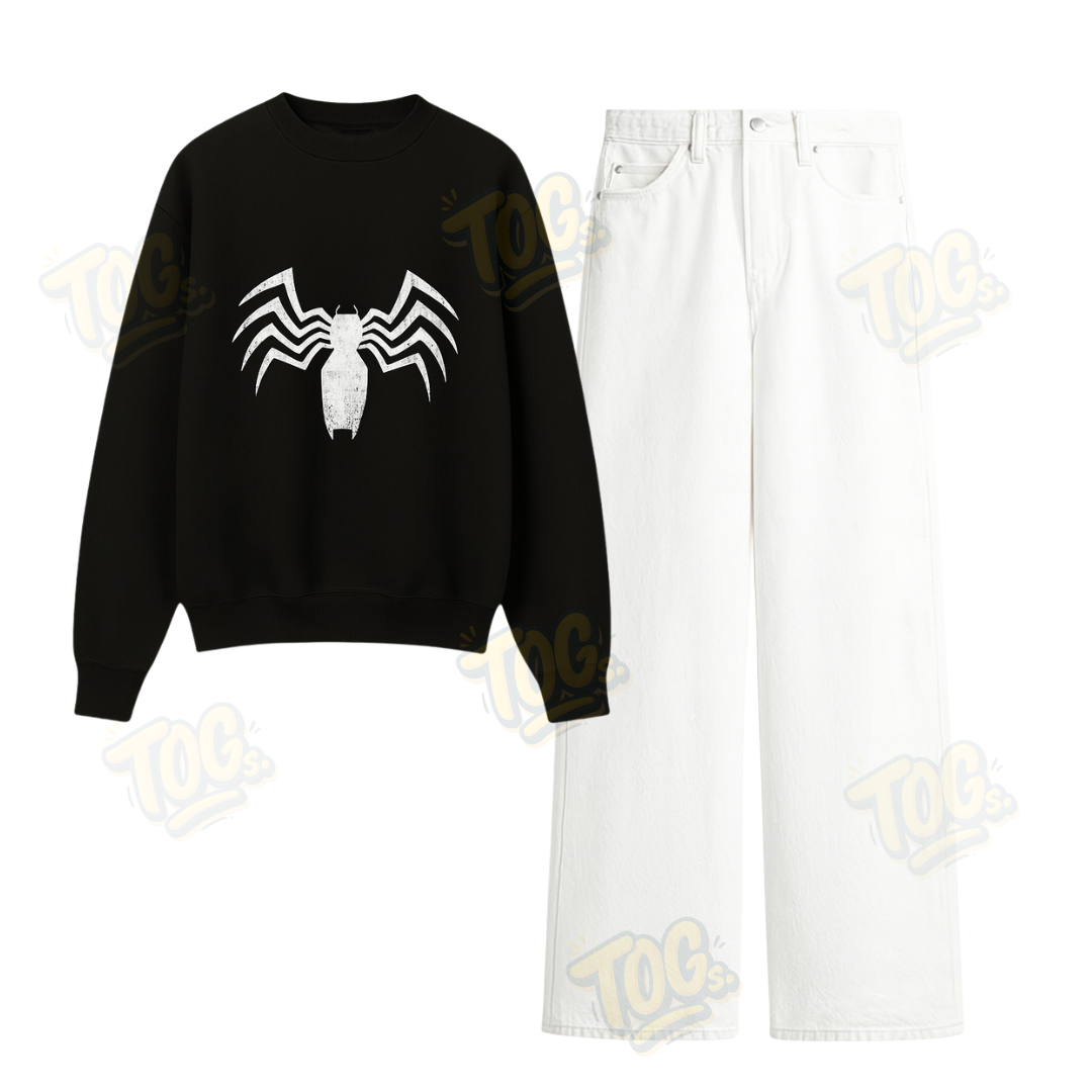 Baggy Jeans With Venom Sweatshirt