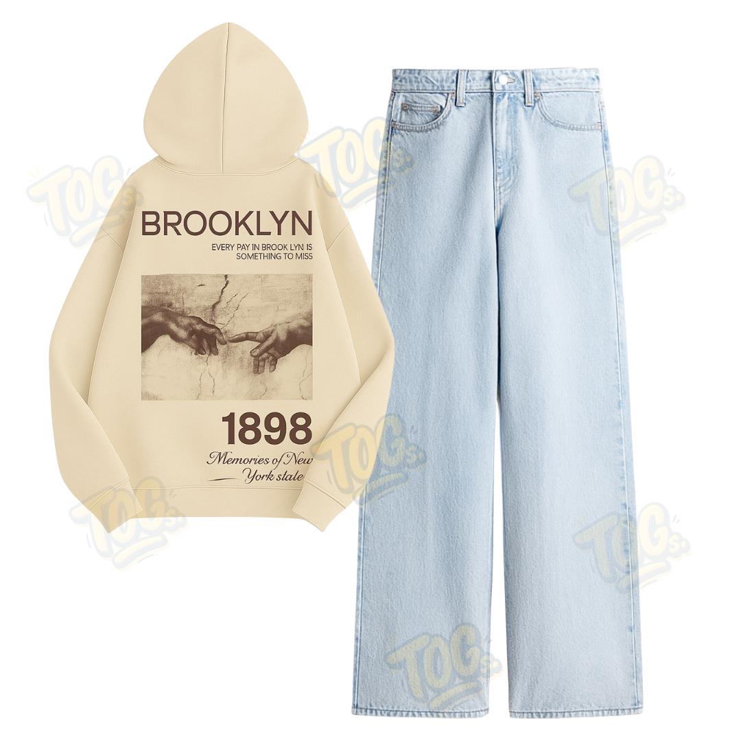 Baggy Jeans With Brooklyn 1898 Hoodie