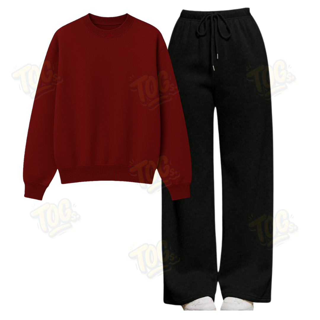Straight Leg Trouser With Sweatshirt