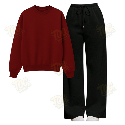 Straight Leg Trouser With Sweatshirt