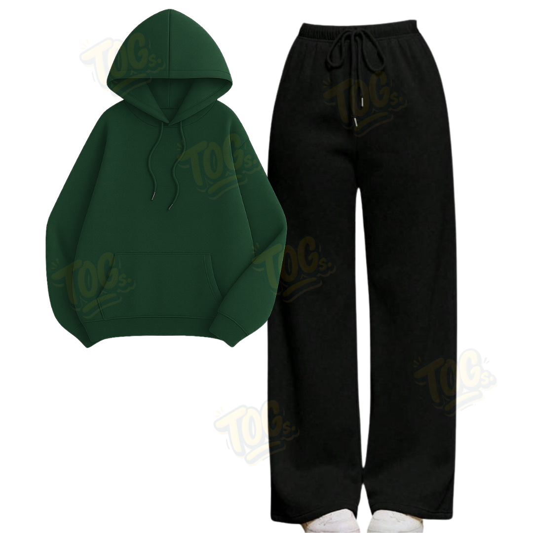 Straight Leg Trouser With Oversized Hoodie