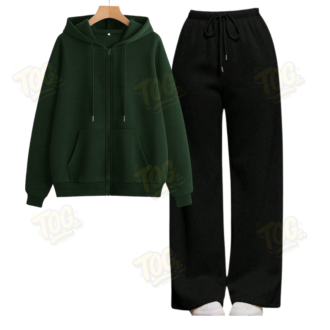 Straight Leg Trouser With Oversized  Zipper