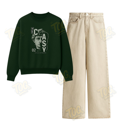 Baggy Jeans With Miracle Sweatshirt