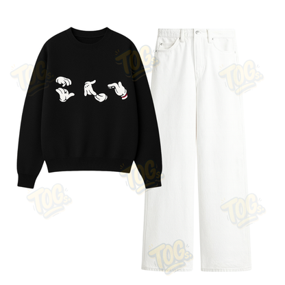 Baggy Jeans With Hatin Rolling Sweatshirt