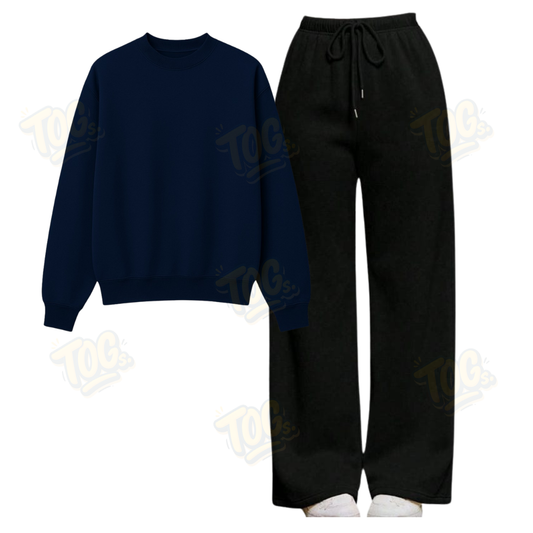 Straight Leg Trouser With Sweatshirt