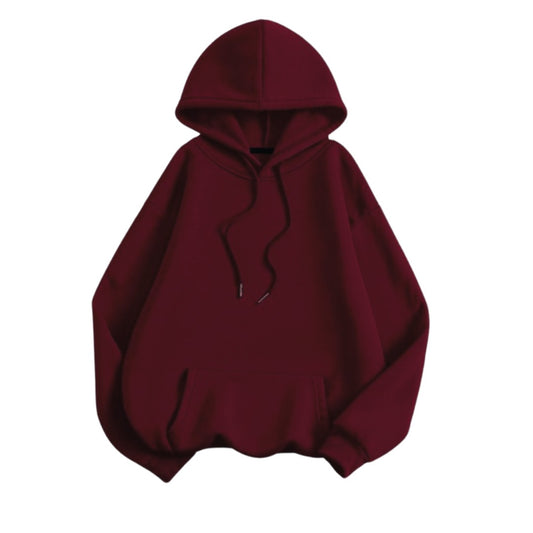 Maroon Drop Shoulder Hoodies