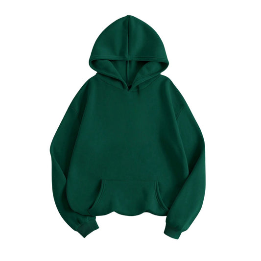 Darkgreen Drop Shoulder Hoodies