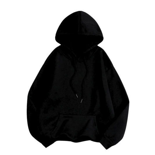 Black Drop Shoulder Hoodies