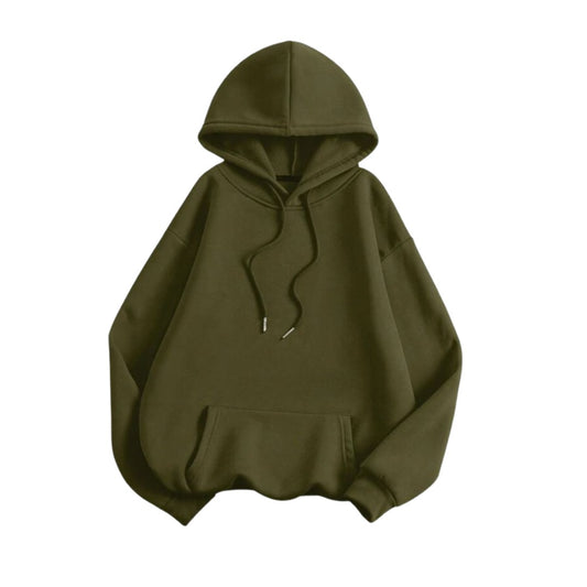 Olivegreen Drop Shoulder Hoodies