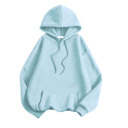 Skyblue Drop Shoulder Oversize Hoodie
