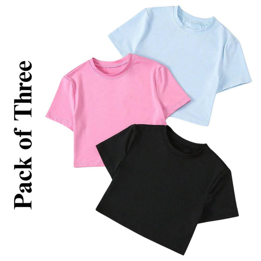 Pack Of Three Crop Tee