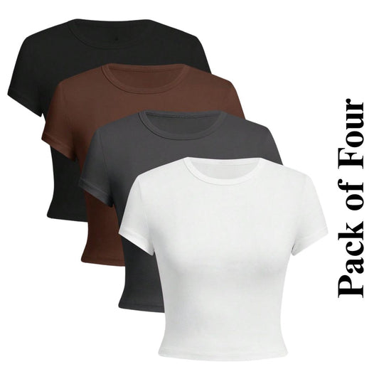 Pack Of Four Crop Tee