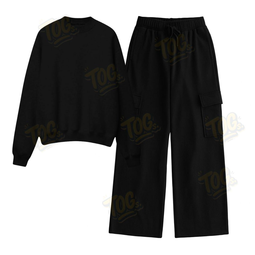 Straight Leg Cargo With Sweatshirt