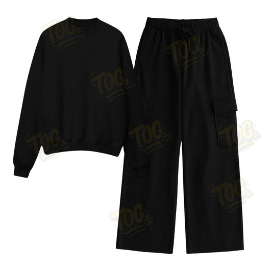 Straight Leg Cargo With Sweatshirt