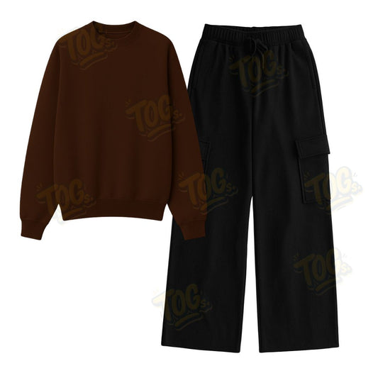 Straight Leg Cargo With Oversized Sweatshirt