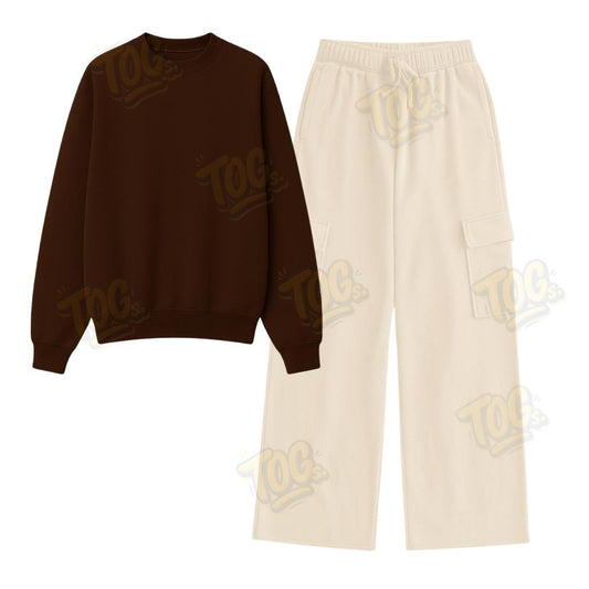 Straight Leg Cargo With Sweatshirt