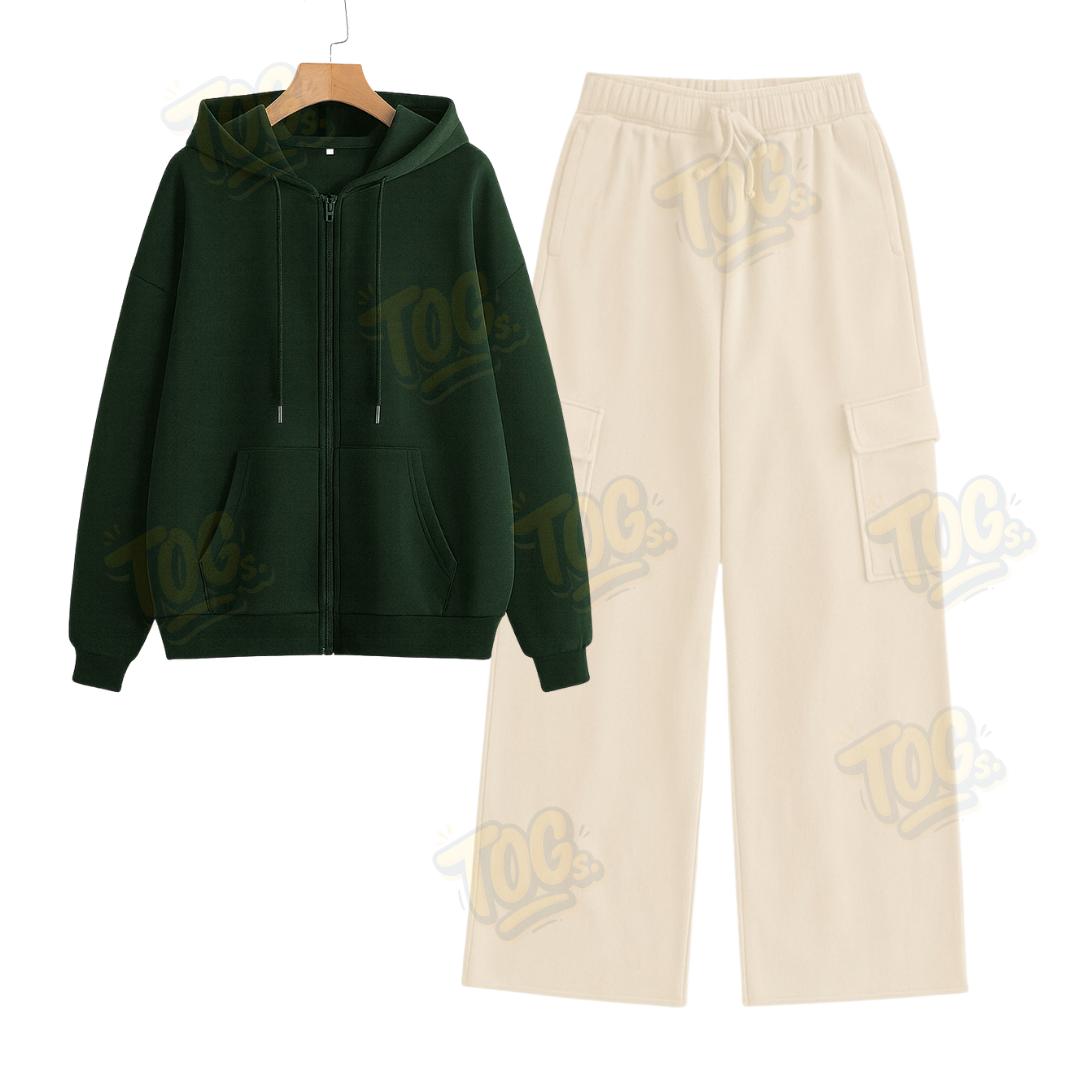 Straight Leg Cargo With Oversized Zipper